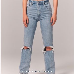 Abercrombie '90s Ultra High Rise Straight Jeans Size 26